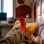 Photo red pants